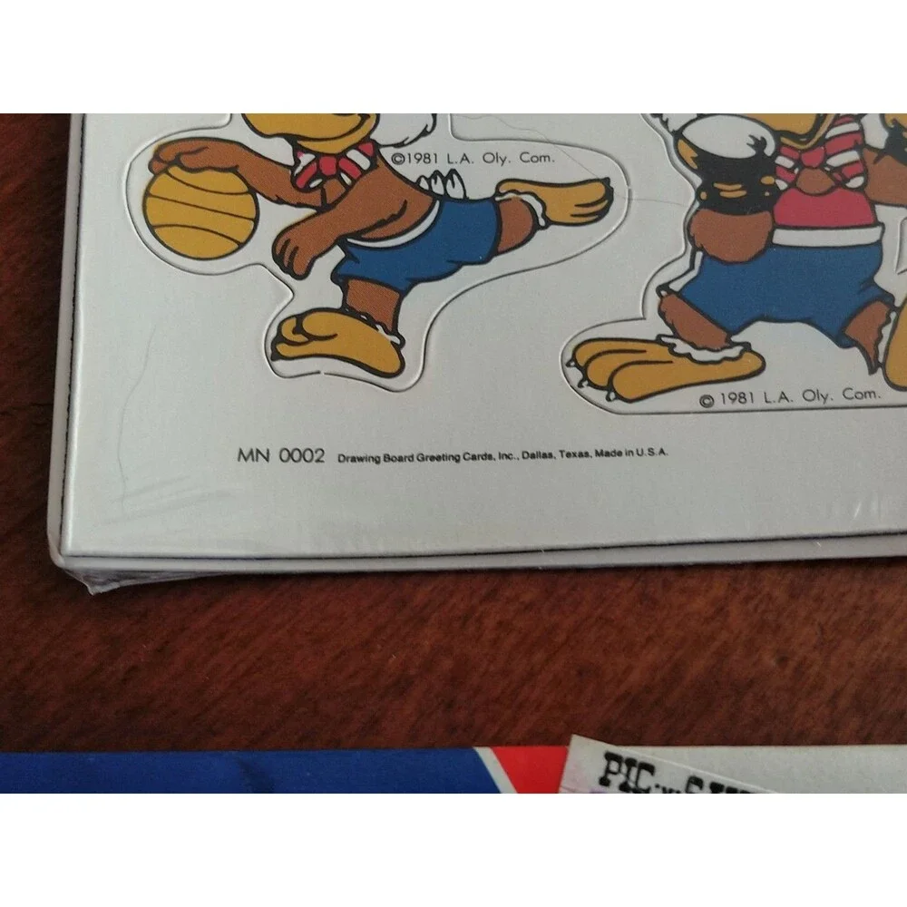 Lot 1984 Olympics Magnets 3 Packs + 3 Puffy 3D Perk Up Stickers Sam The Eagle